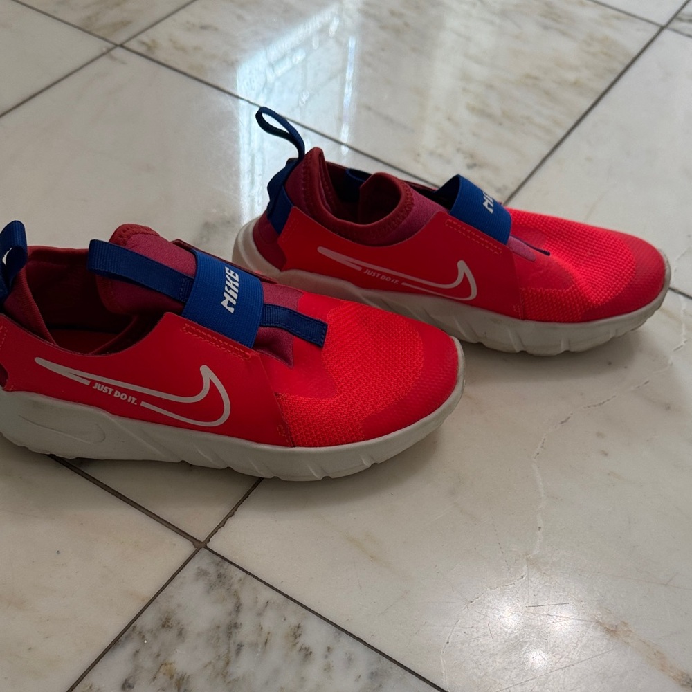 Nike Kids Bright Red Slip-On Sneakers - Picture 3 of 7